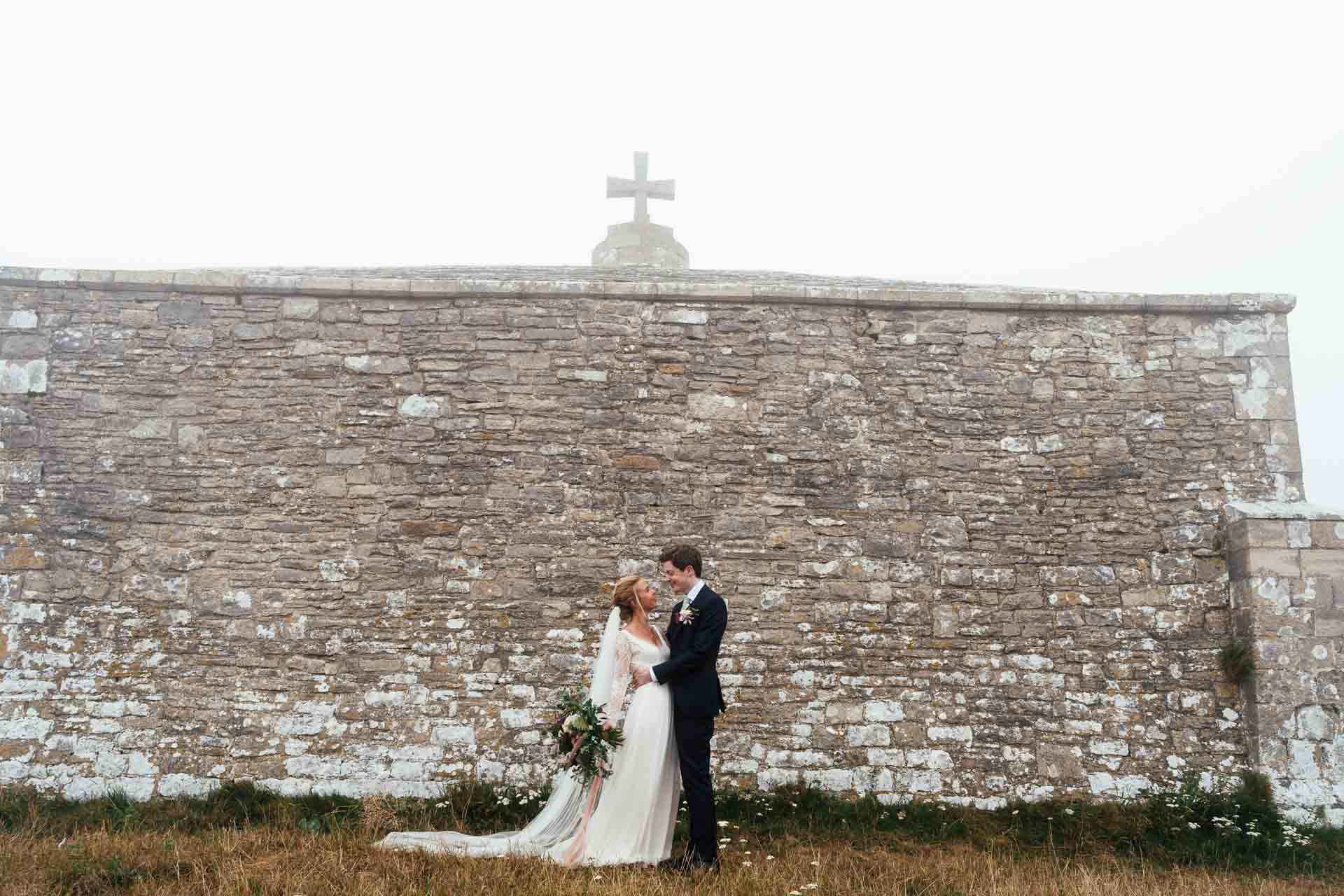 wedding at misty church